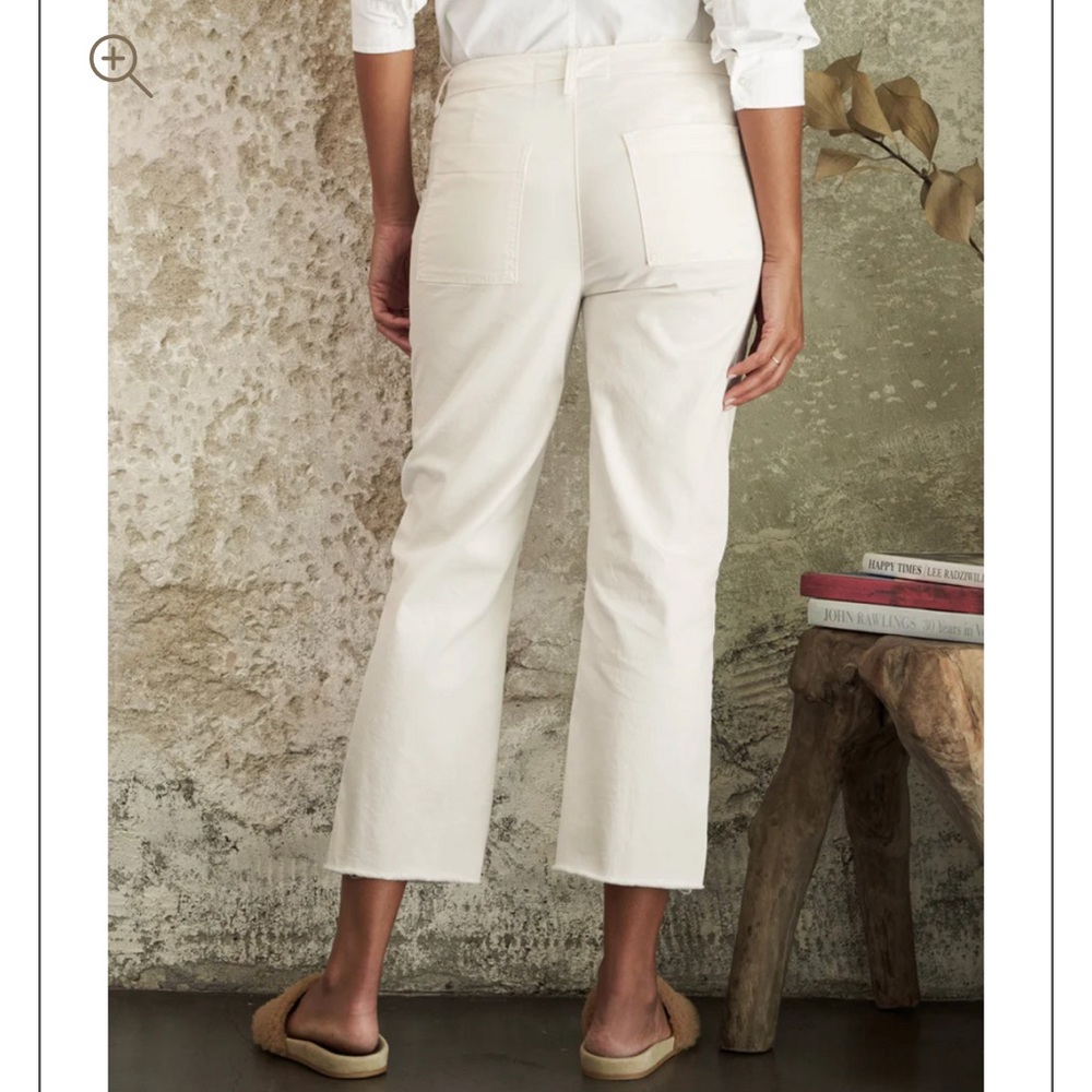 Frank & Eileen Blackstone Utility Pant in Chalk Women's 12 - Picture 3 of 7